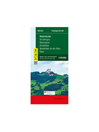 FREYTAG & BERNDT | Wanderkarte Mostviertel - Strudengau - Donauland - Amstetten - Waidhofen a.d. Ybbs - Steyr Maßstab1:50.000 | 
